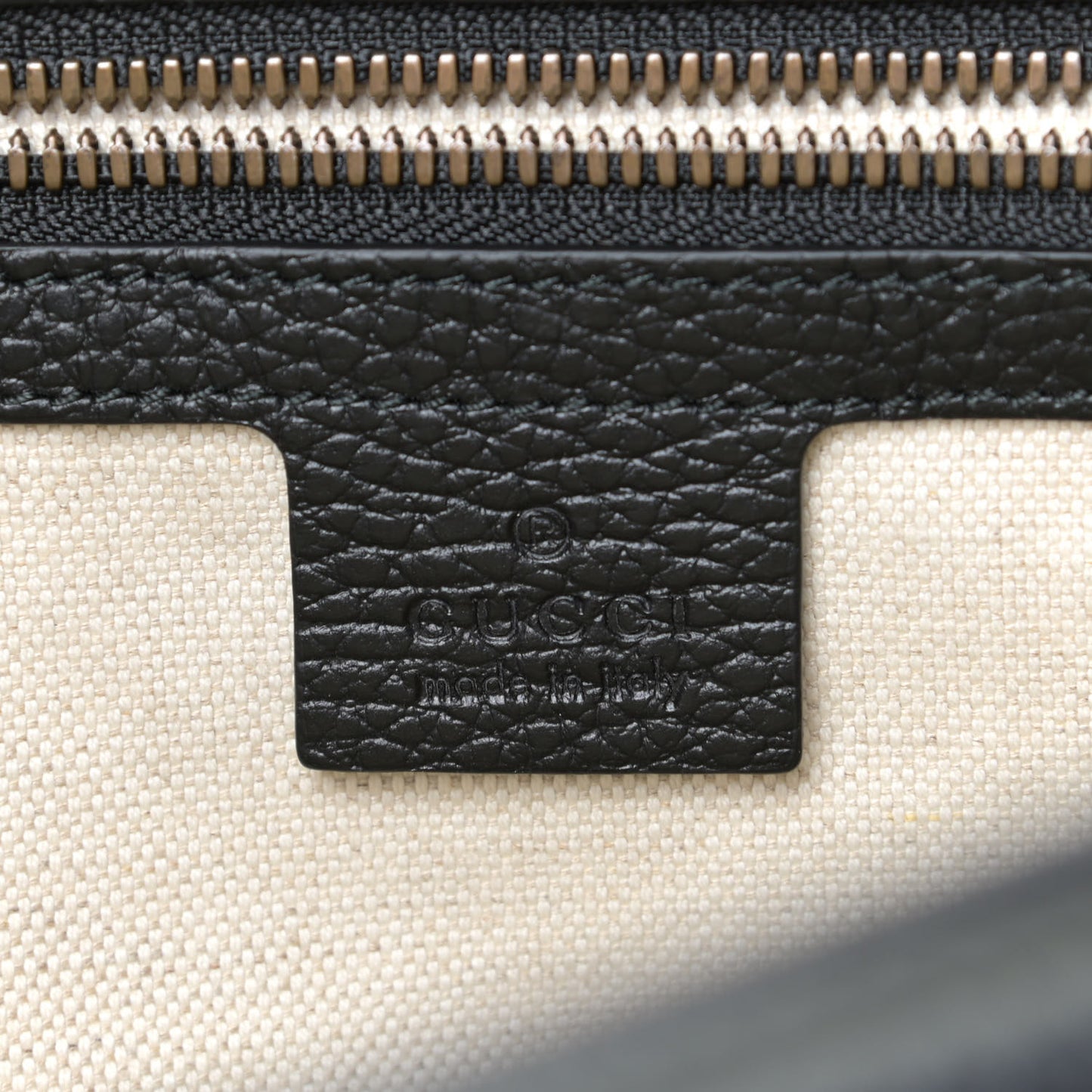 Pebbled Calfskin Logo Messenger Bag Black