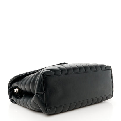 Saint Laurent Calfskin Y Quilted Monogram Medium Loulou Chain Satchel Black 4 of 11