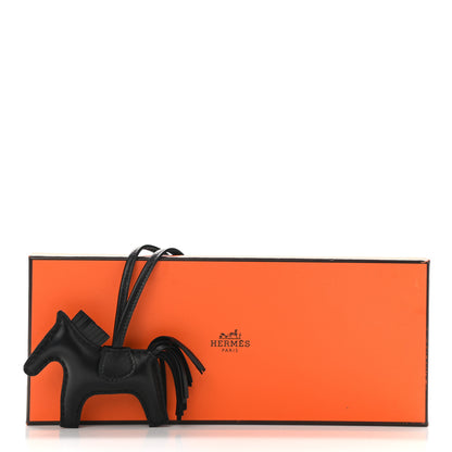 Hermes Milo Lambskin Grigri Rodeo Horse Bag Charm PM So Black 5 of 5
