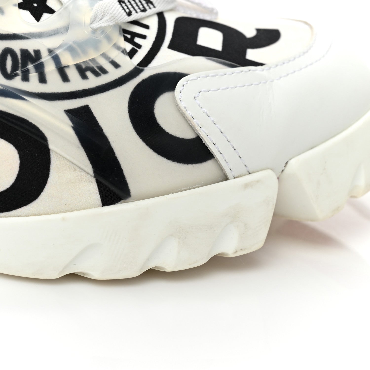 Christian Dior Neoprene Rubber Union Print Womens D-Connect Sneakers 40 Off White 19 of 21