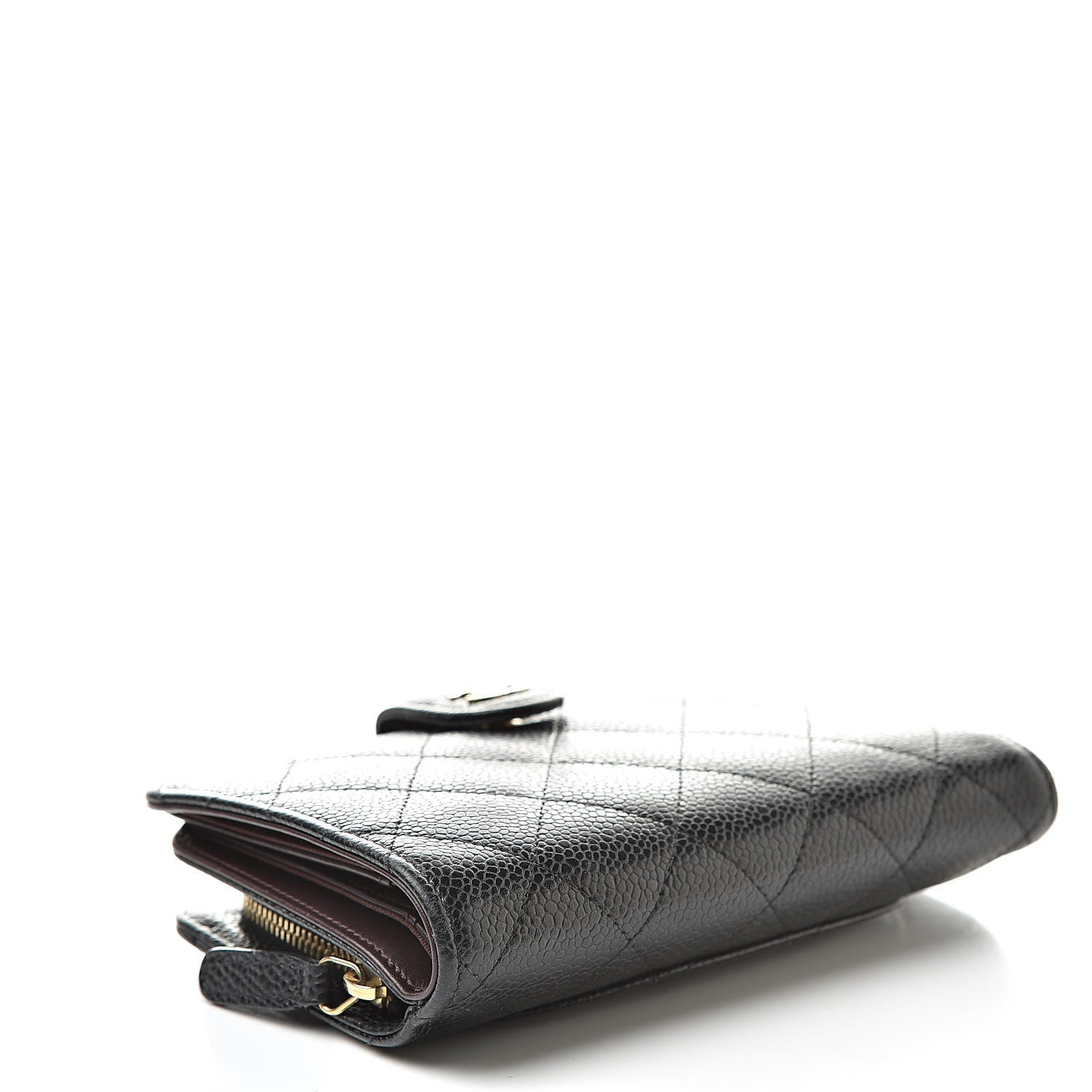 Chanel Caviar Quilted Zipped Pocket Wallet Black 4 of 14