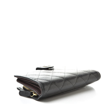Chanel Caviar Quilted Zipped Pocket Wallet Black 4 of 14