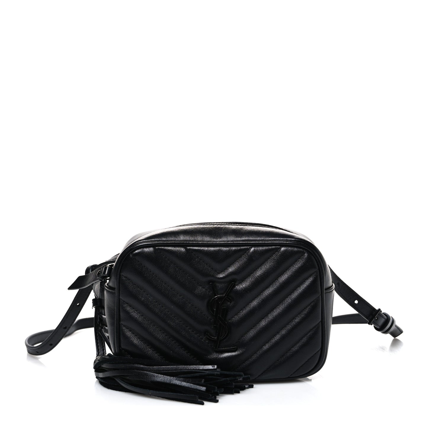 Calfskin Matelasse Monogram Lou Belt Bag Black