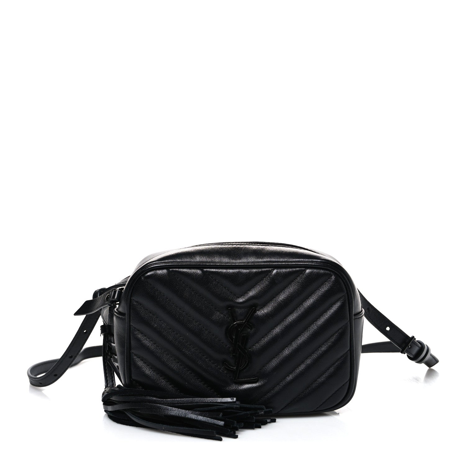 Saint Laurent Calfskin Matelasse Monogram Lou Belt Bag Black 1 of 9
