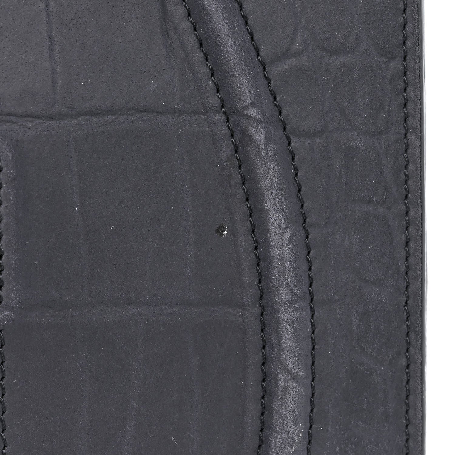 Celine Crocodile Embossed Nubuck Medium Phantom Luggage Navy Blue 11 of 18