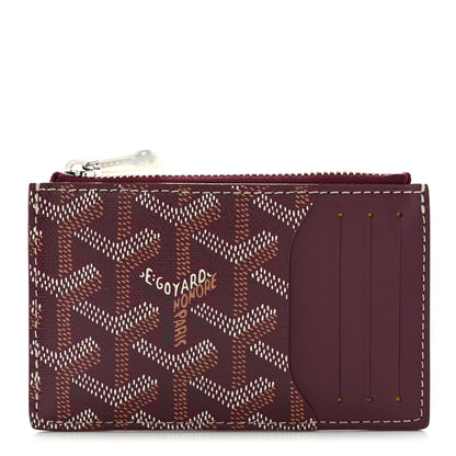 Goyard Goyardine Bourbon Zipped Card Holder Bordeaux 1 of 7