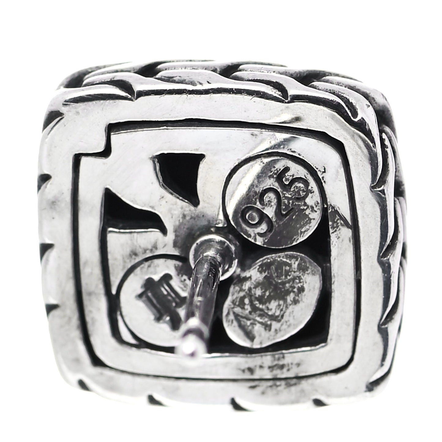 Sterling Silver Jaisalmer Dot Square Earrings