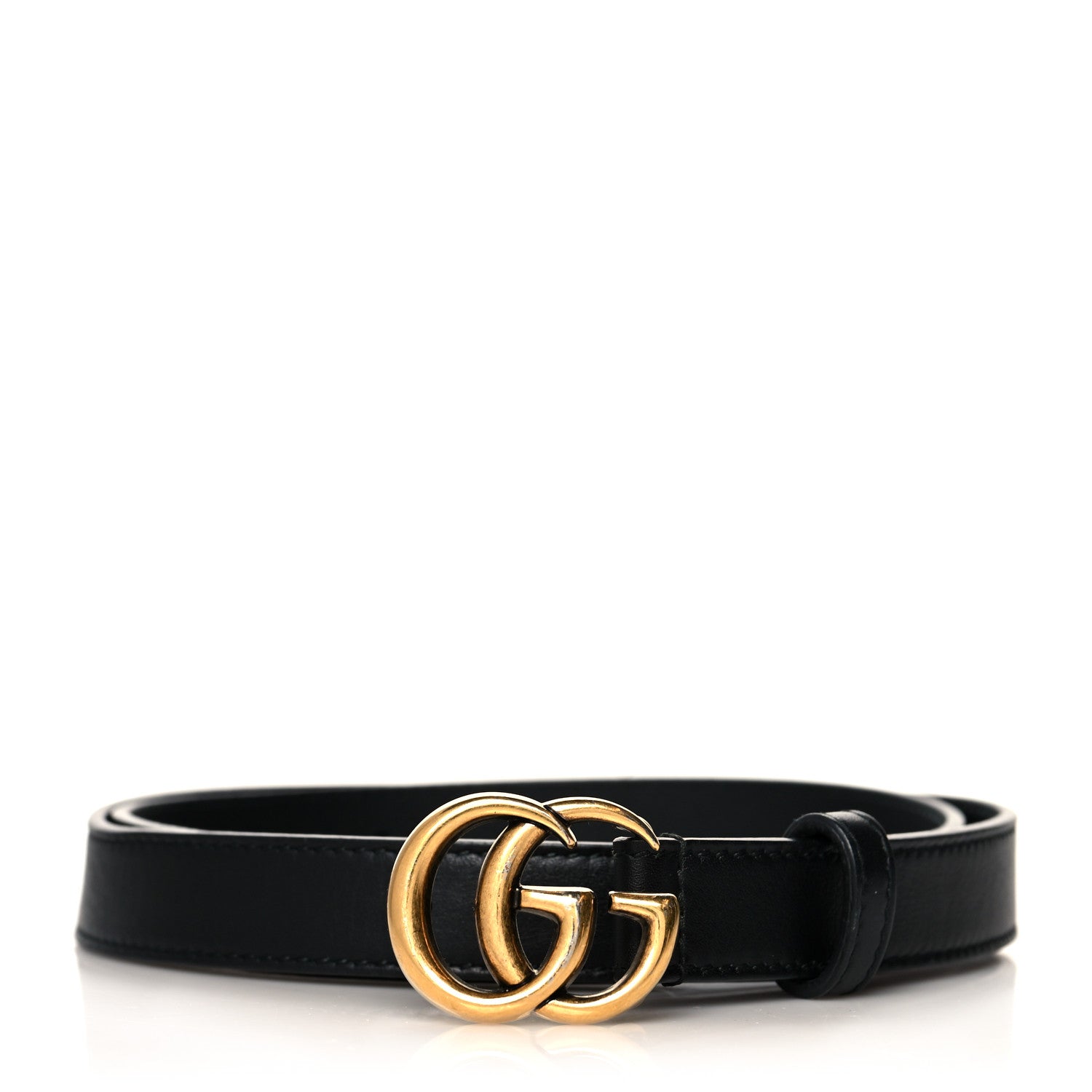 Gucci Calfskin Double G 20mm Belt 75 30 Black 1 of 5