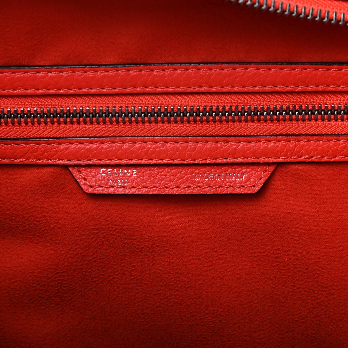 Drummed Calfskin Mini Luggage Coquelicot
