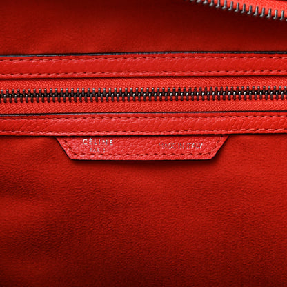 Celine Drummed Calfskin Mini Luggage Coquelicot 8 of 9