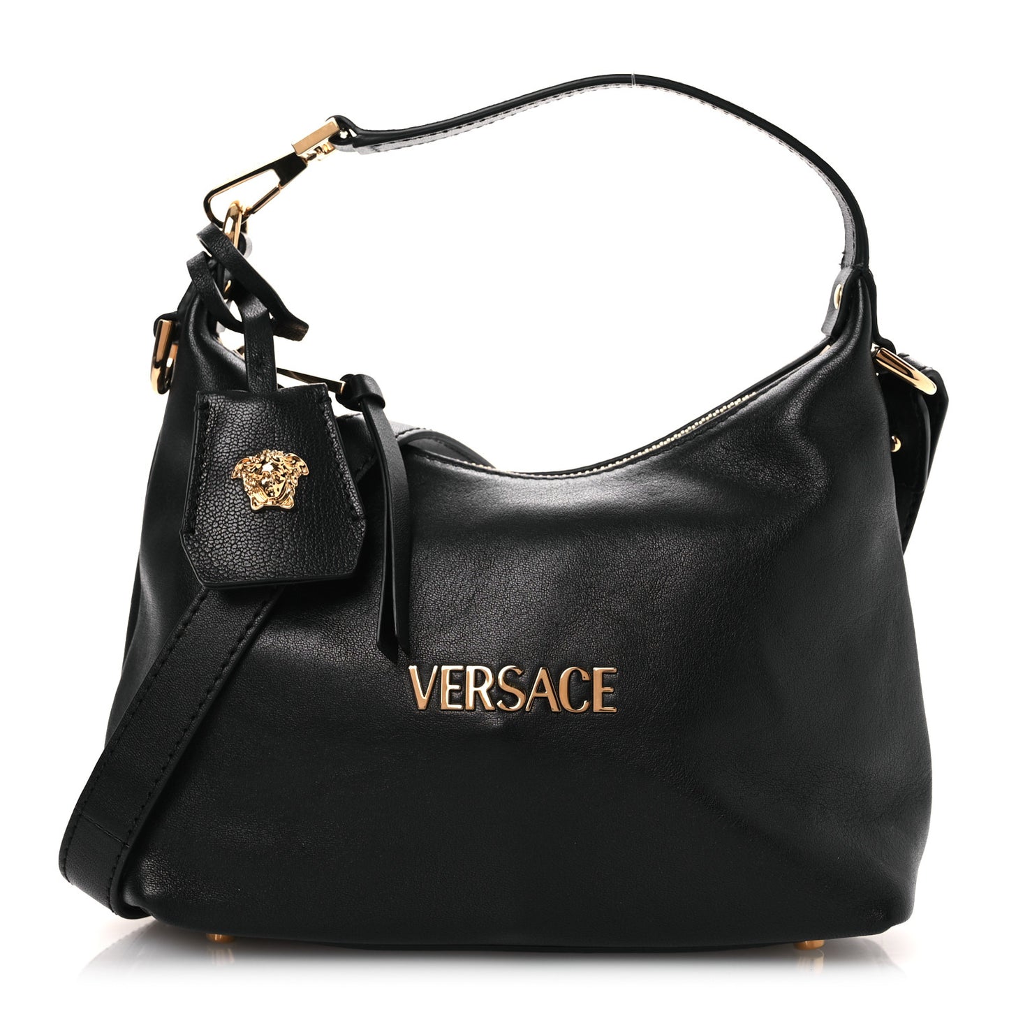 Nappa Logo Tag Hobo Black