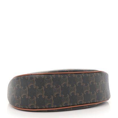 Celine Triomphe Canvas Calfskin Ava Shoulder Bag Tan 4 of 10