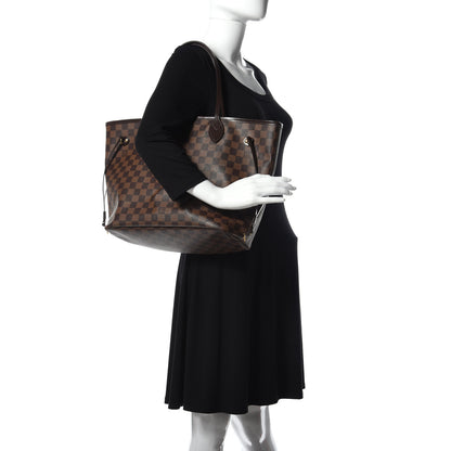 Louis Vuitton Damier Ebene Neo Neverfull MM Rose Ballerine 2 of 12