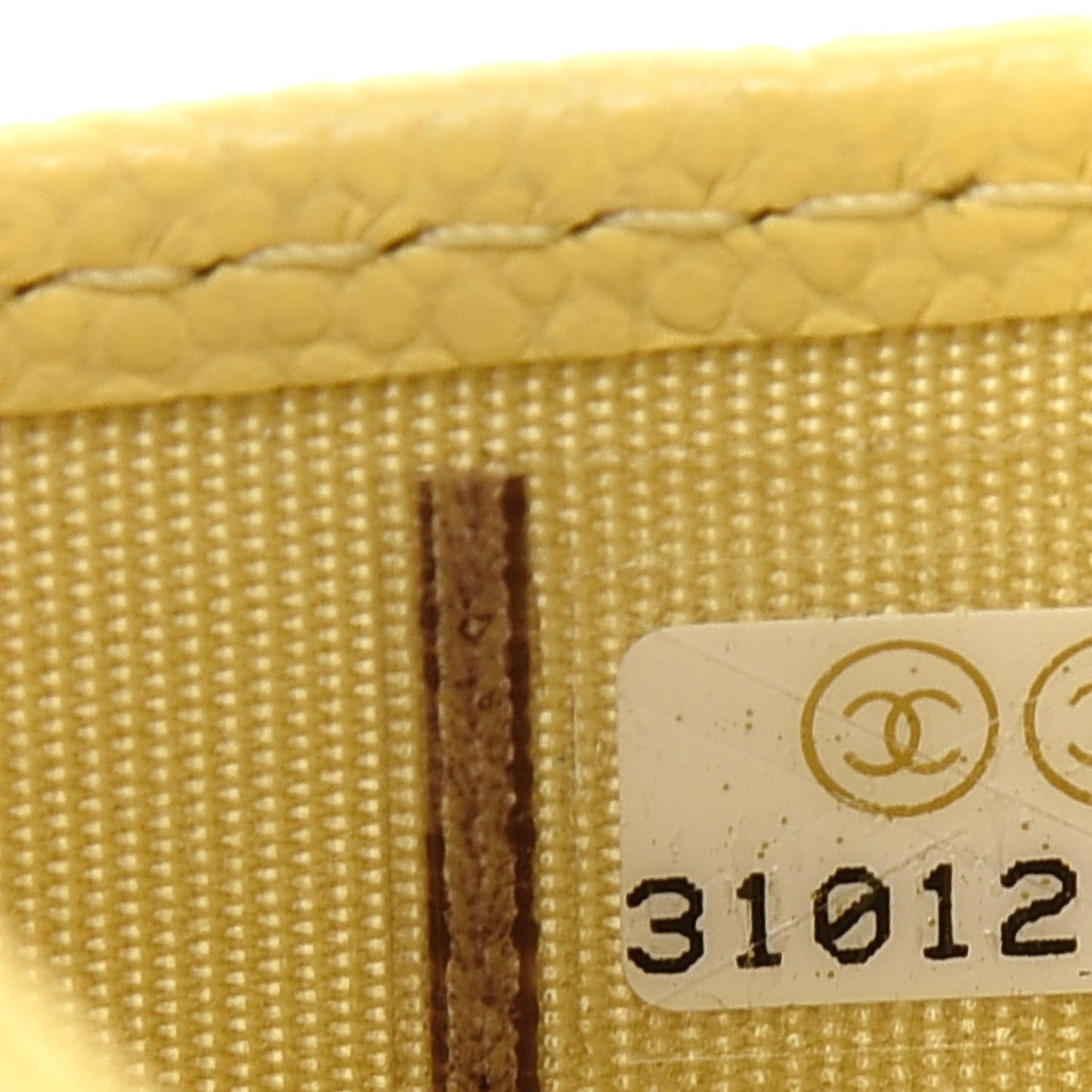 Caviar Quilted Card Holder Yellow