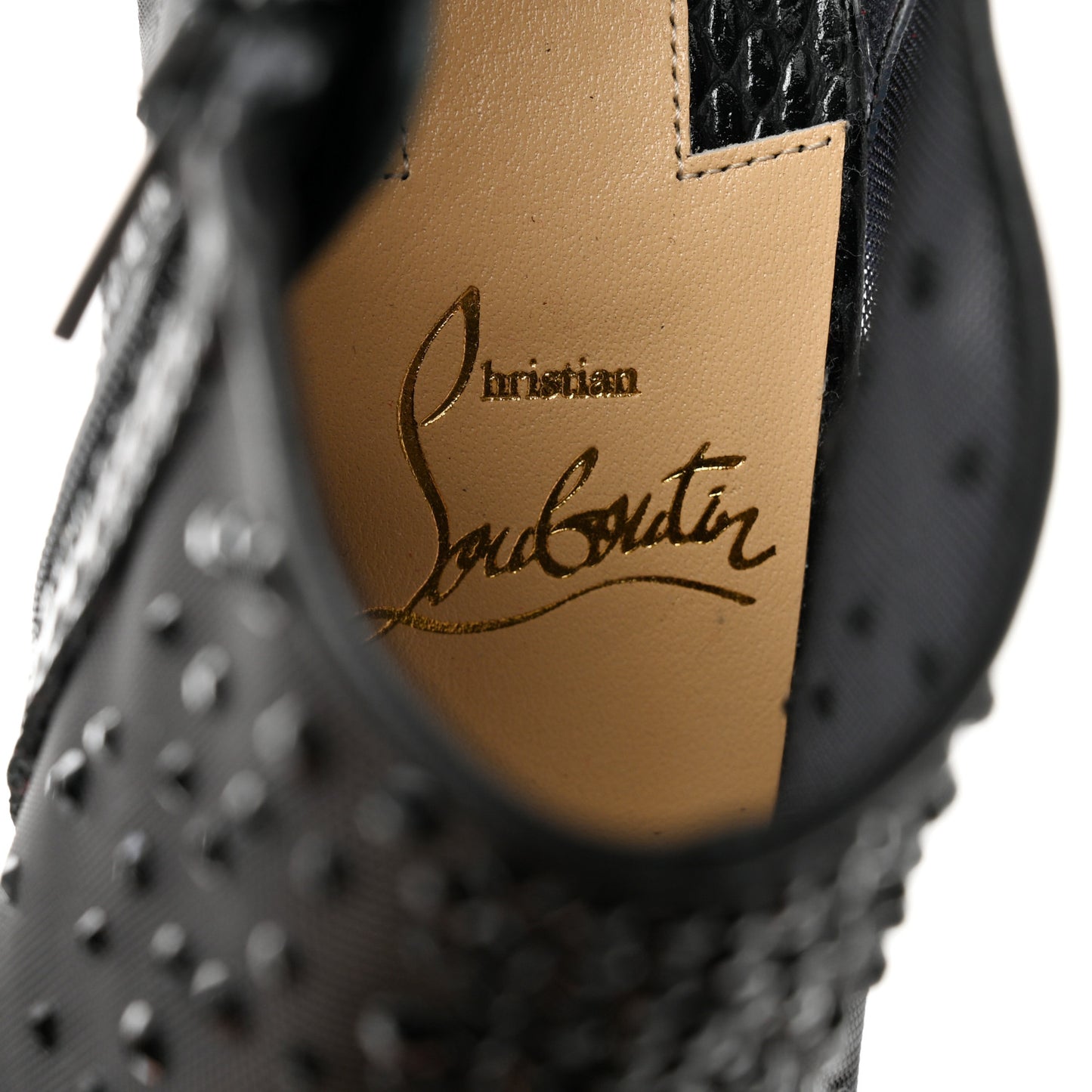 Calfskin Jurassic Rete Strass Illimiboot 100 Booties 36 Black