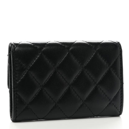 Chanel Lambskin Quilted Flap Card Holder Black 3 of 9