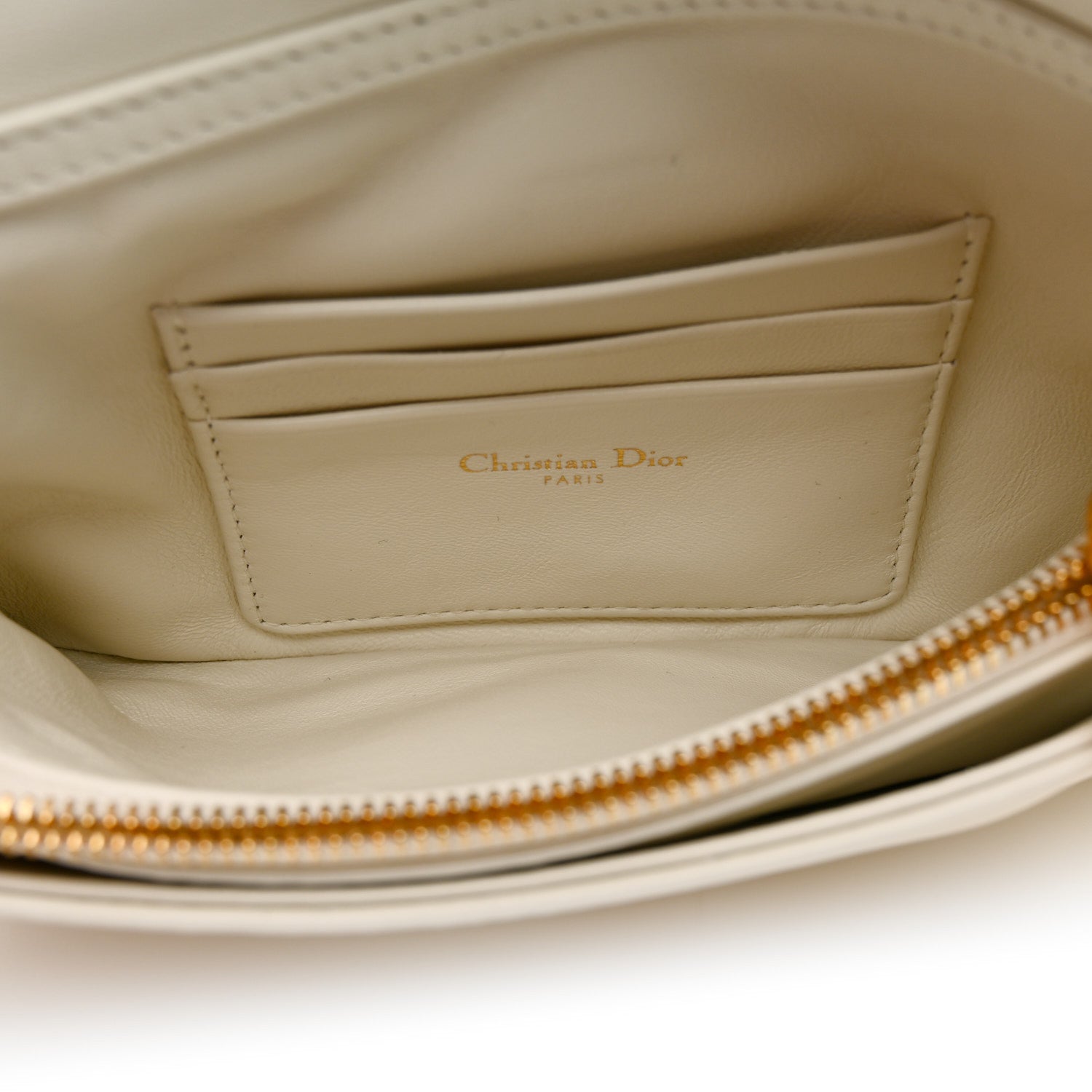 Christian Dior Calfskin Macrocannage Mini Caro Bag White 5 of 11