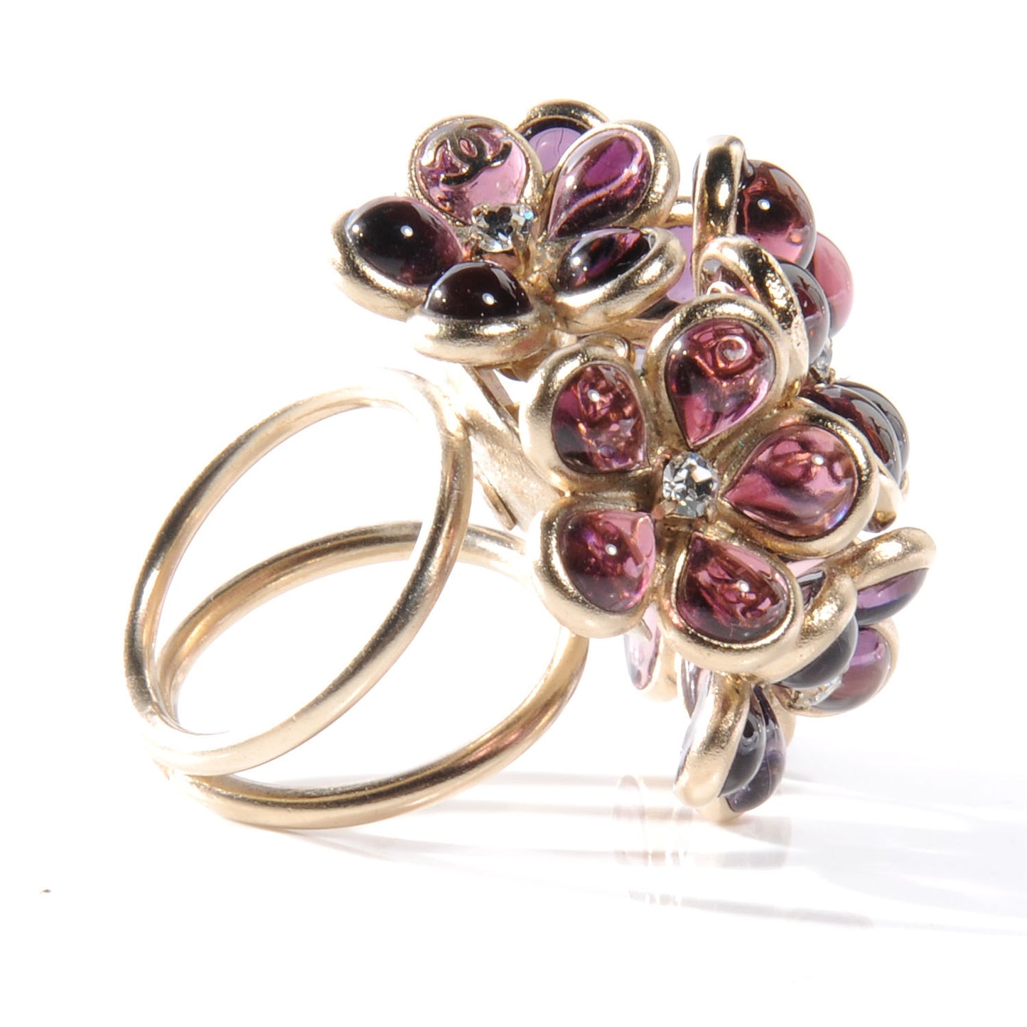 Crystal CC Flower Cluster Ring 6