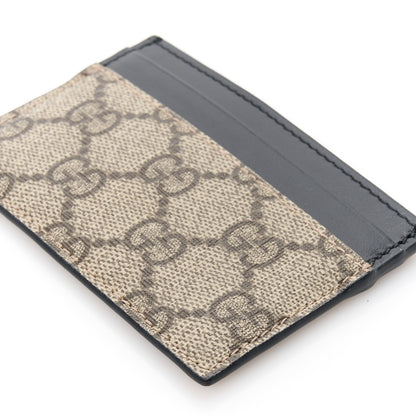 Gucci GG Supreme Monogram Calfskin Card Holder Beige Black 9 of 9