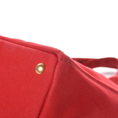 Prada Canapa Logo Shopping Tote Rosso 9 of 11