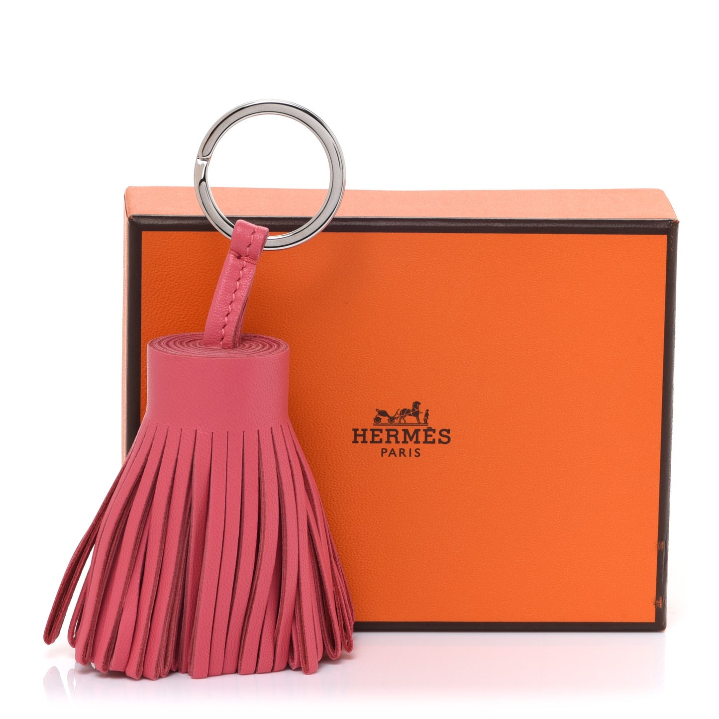 Lambskin Carmen Tassel Key Holder Rose Shocking