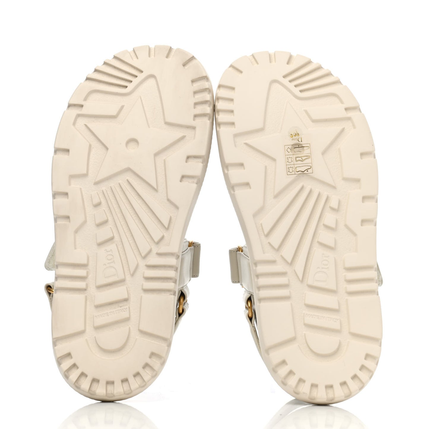 Lambskin Dioract 10mm Sandals 35.5 Off White
