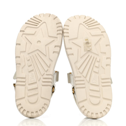 Christian Dior Lambskin Dioract 10mm Sandals 35.5 Off White 4 of 4
