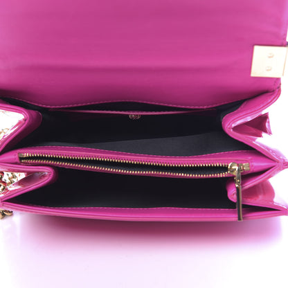 Versace Patent Palazzo Medusa Chain Shoulder Bag Pink 5 of 9