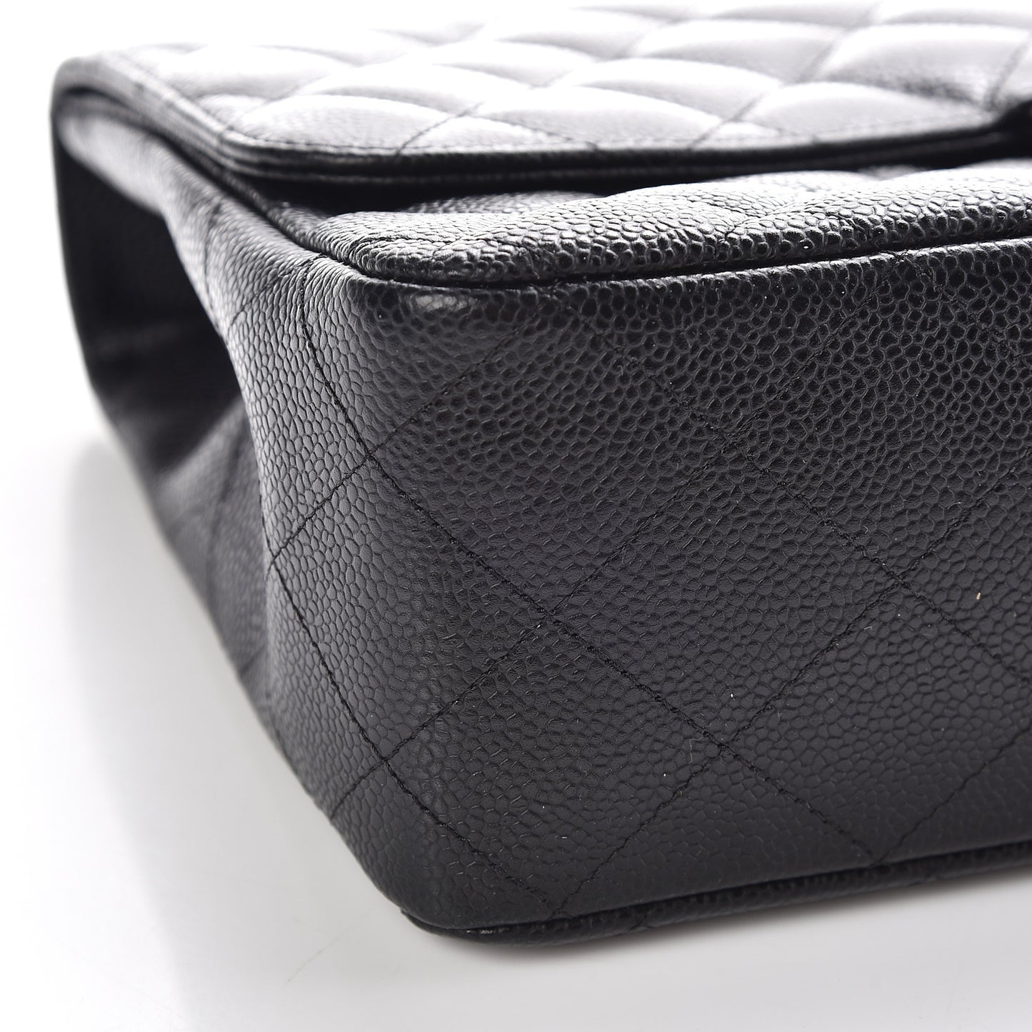 Caviar Quilted Jumbo Single Flap Black