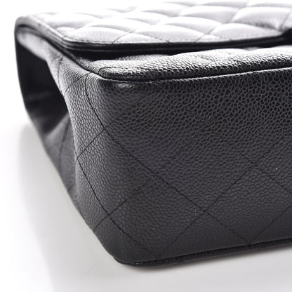 Chanel Caviar Quilted Jumbo Single Flap Black 5 of 12