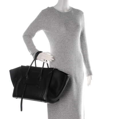 Celine Supple Calfskin Medium Phantom Luggage Black 2 of 7