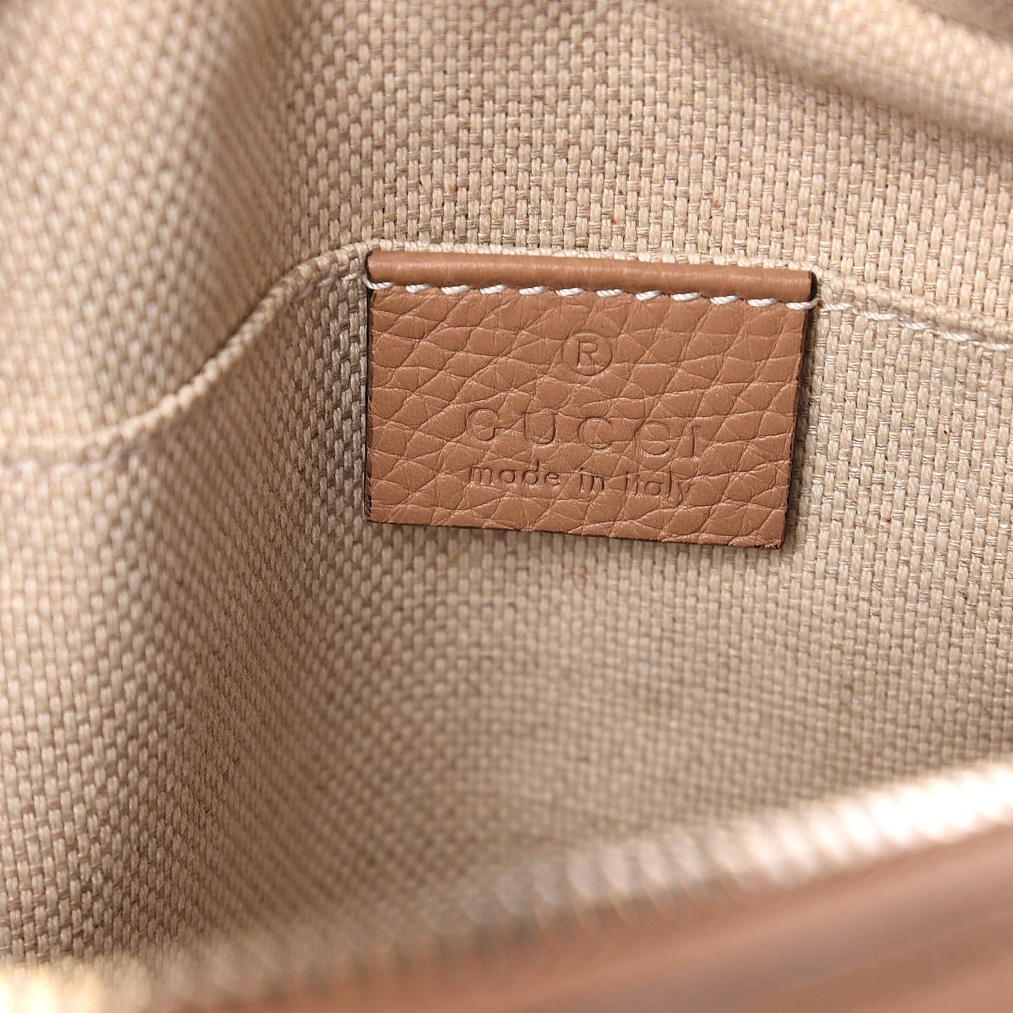 Pebbled Calfskin Small Soho Disco Bag Rose Beige