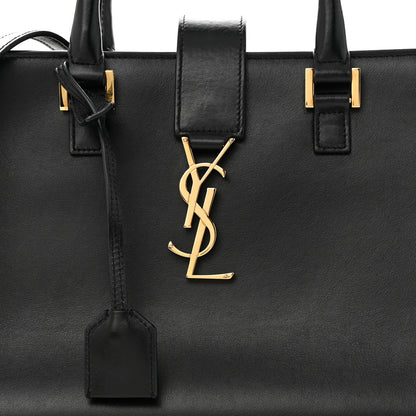 Saint Laurent Smooth Calfskin Small Monogram Cabas Black 8 of 12