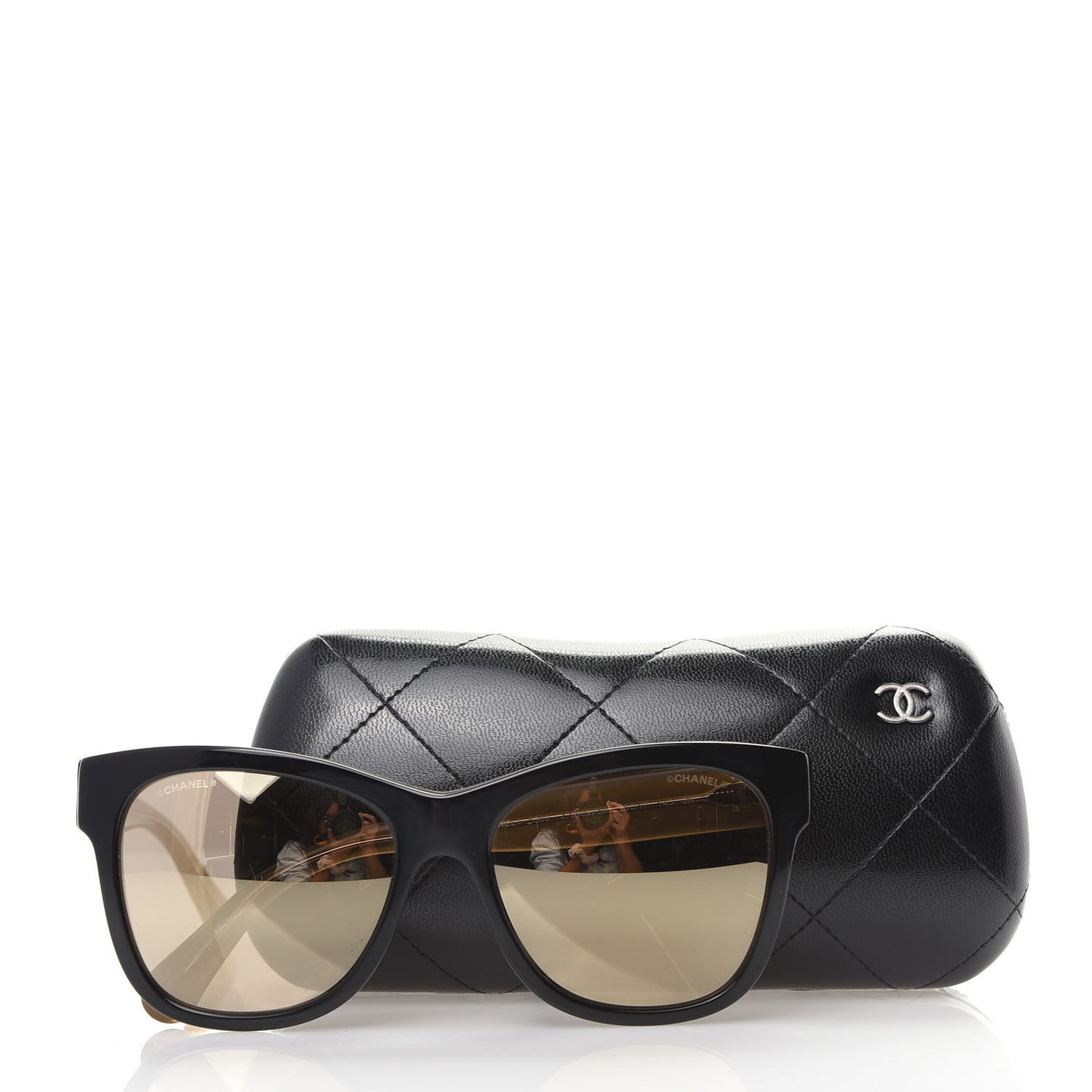 Acetate Square CC Sunglasses 5380 Black