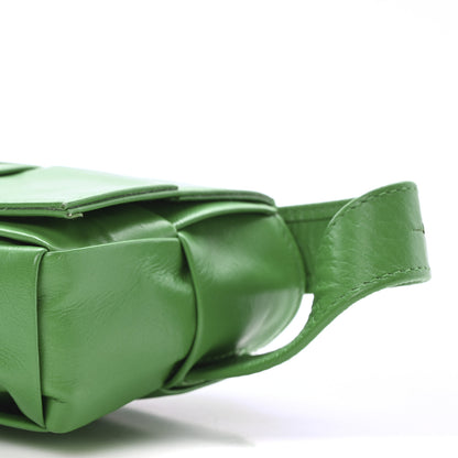 Bottega Veneta Paper Calfskin Intreccio Cassette Belt Bag Parakeet 10 of 10