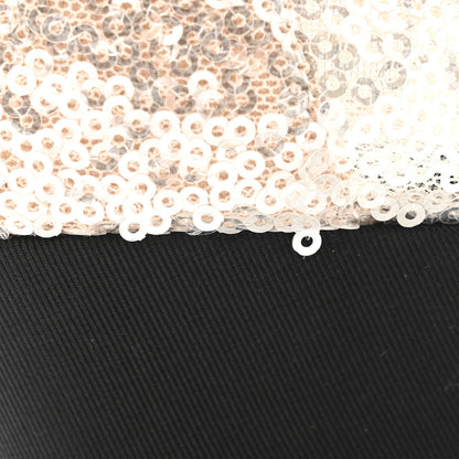 Chanel Glittered Tulle Sequin Grosgrain Cap Toe CC Mary Jane Pumps 36.5 Light Pink Black 10 of 10