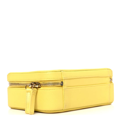 Chanel Caviar Quilted Medium CC Filigree Vanity Case Yellow 4 of 10