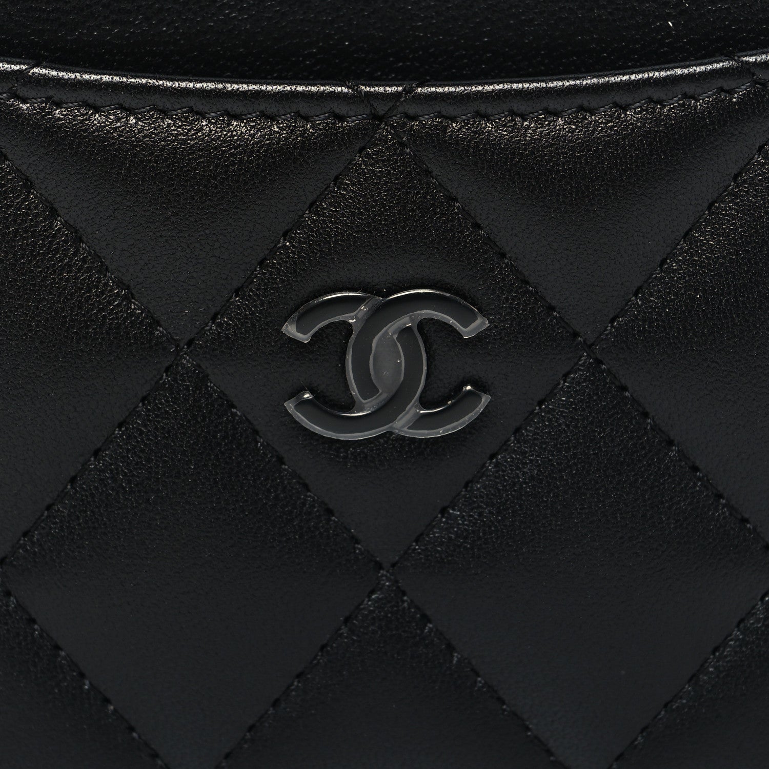 Chanel Lambskin Quilted Card Holder Black 9 of 10
