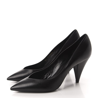 Saint Laurent Calfskin Era Pumps 39.5 Black 3 of 10