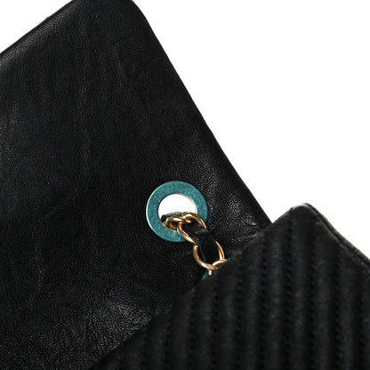 Chanel Calfskin Surpique Chevron Small Flap Black 6 of 8