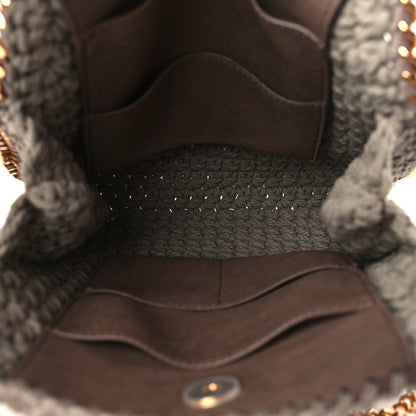 Stella McCartney Cotton Crochet Mini Falabella Tote Taupe 5 of 8