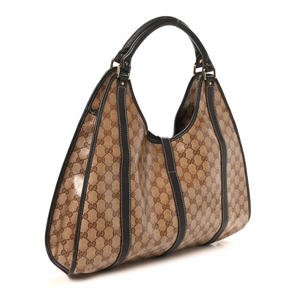 Gucci Crystal Monogram Dollar Calfskin Medium Joy Shoulder Bag Beige Ebony Testa di Moro 3 of 10