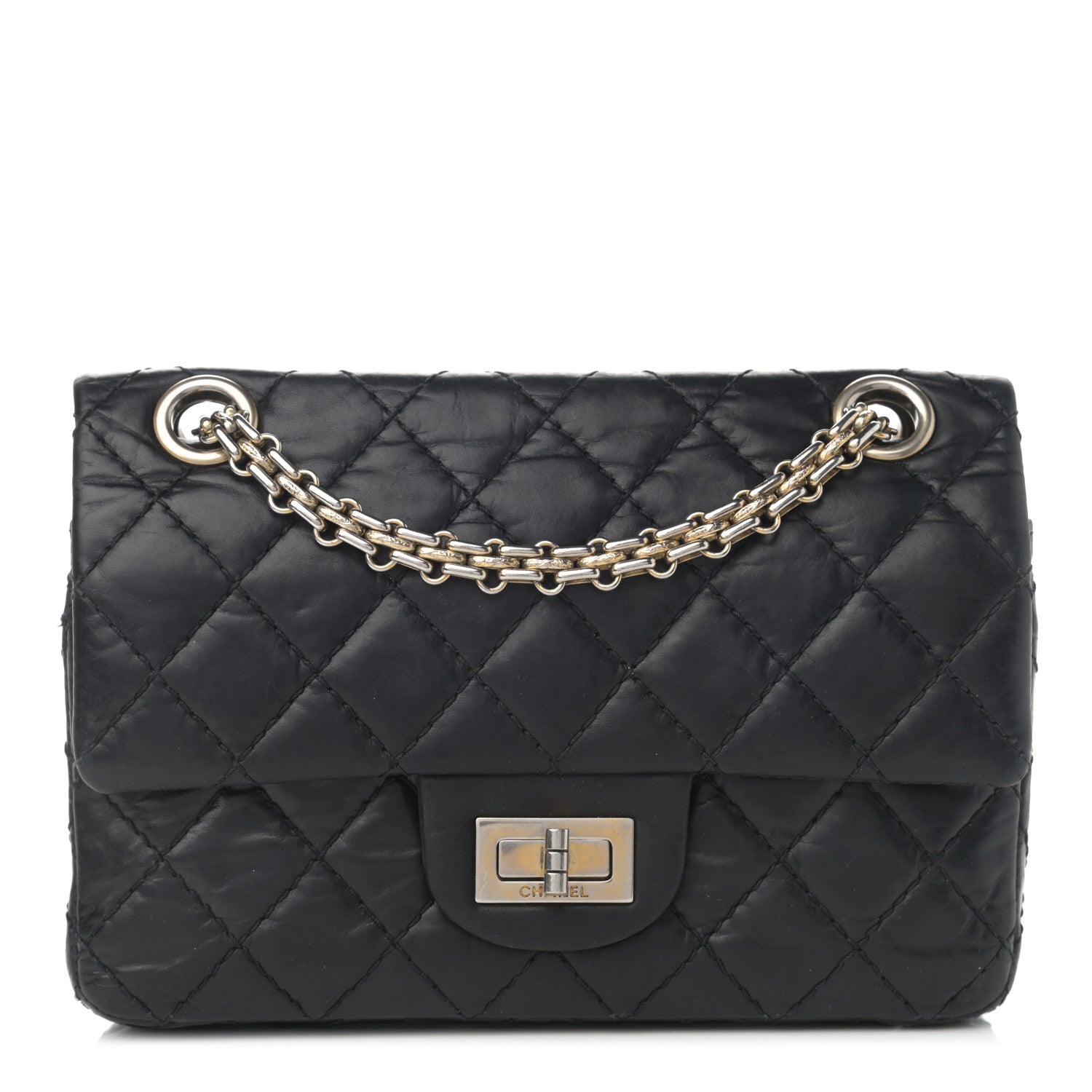 Chanel Aged Calfskin Quilted 2.55 Reissue 224 Flap Black 1 of 18