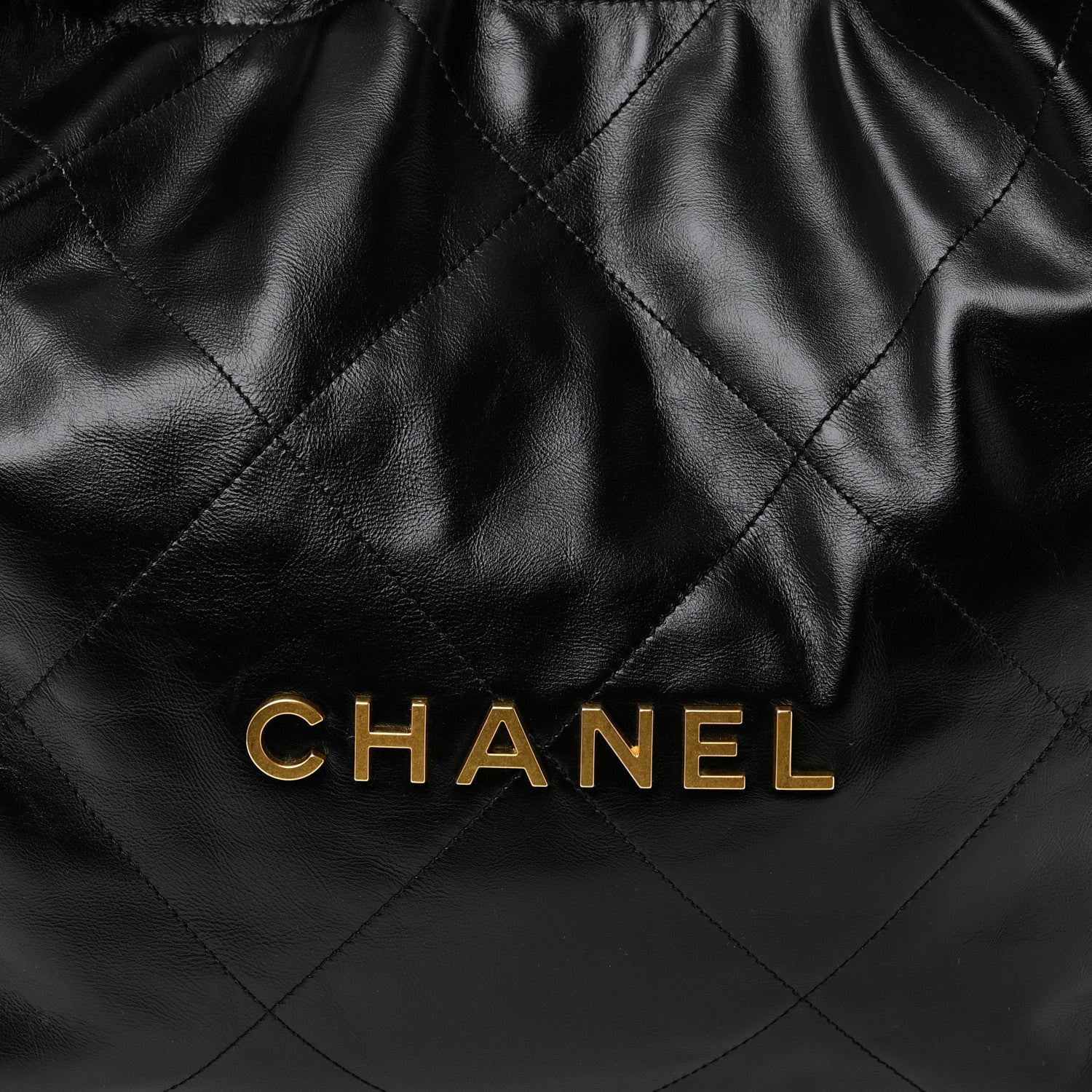 Chanel Shiny Calfskin Quilted Small Chanel 22 Black 9 of 11