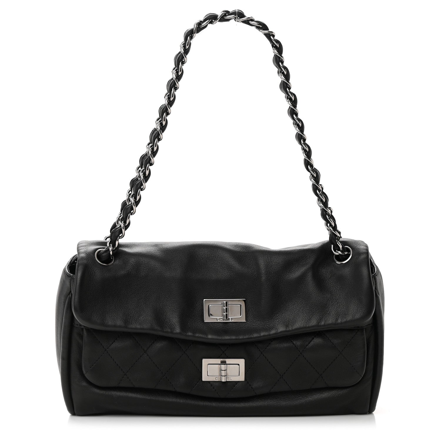 Chanel Lambskin Quilted Large Mademoiselle Double Flap Black 1 of 16