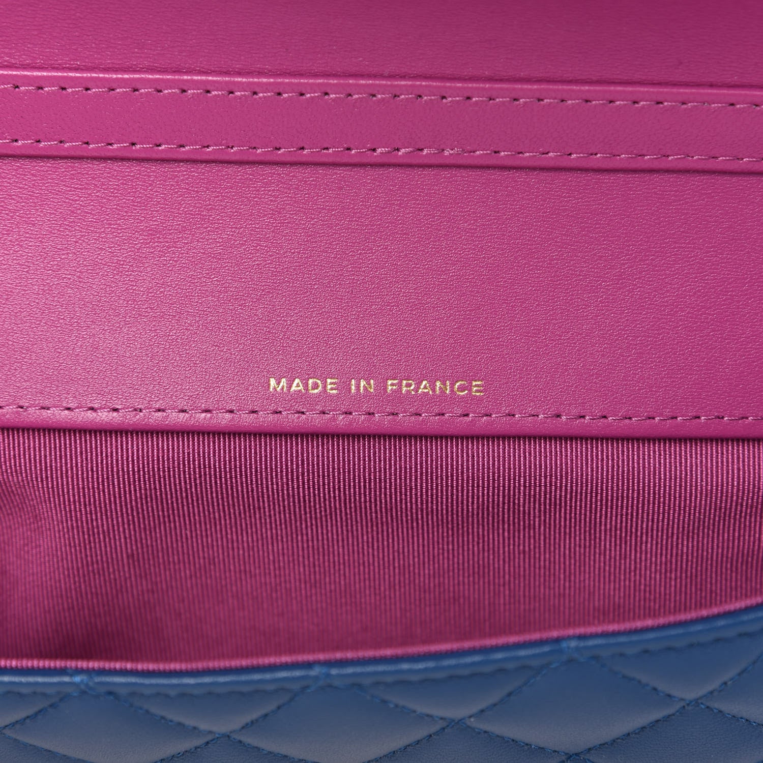 Chanel Lambskin Quilted Glasses Case With Chain Blue Purple 9 of 11
