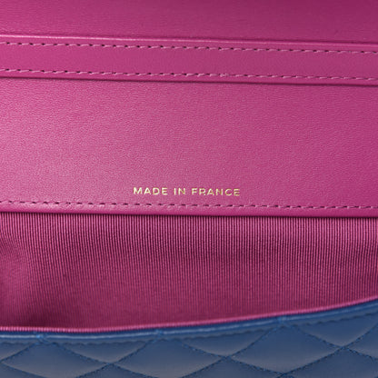 Chanel Lambskin Quilted Glasses Case With Chain Blue Purple 9 of 11