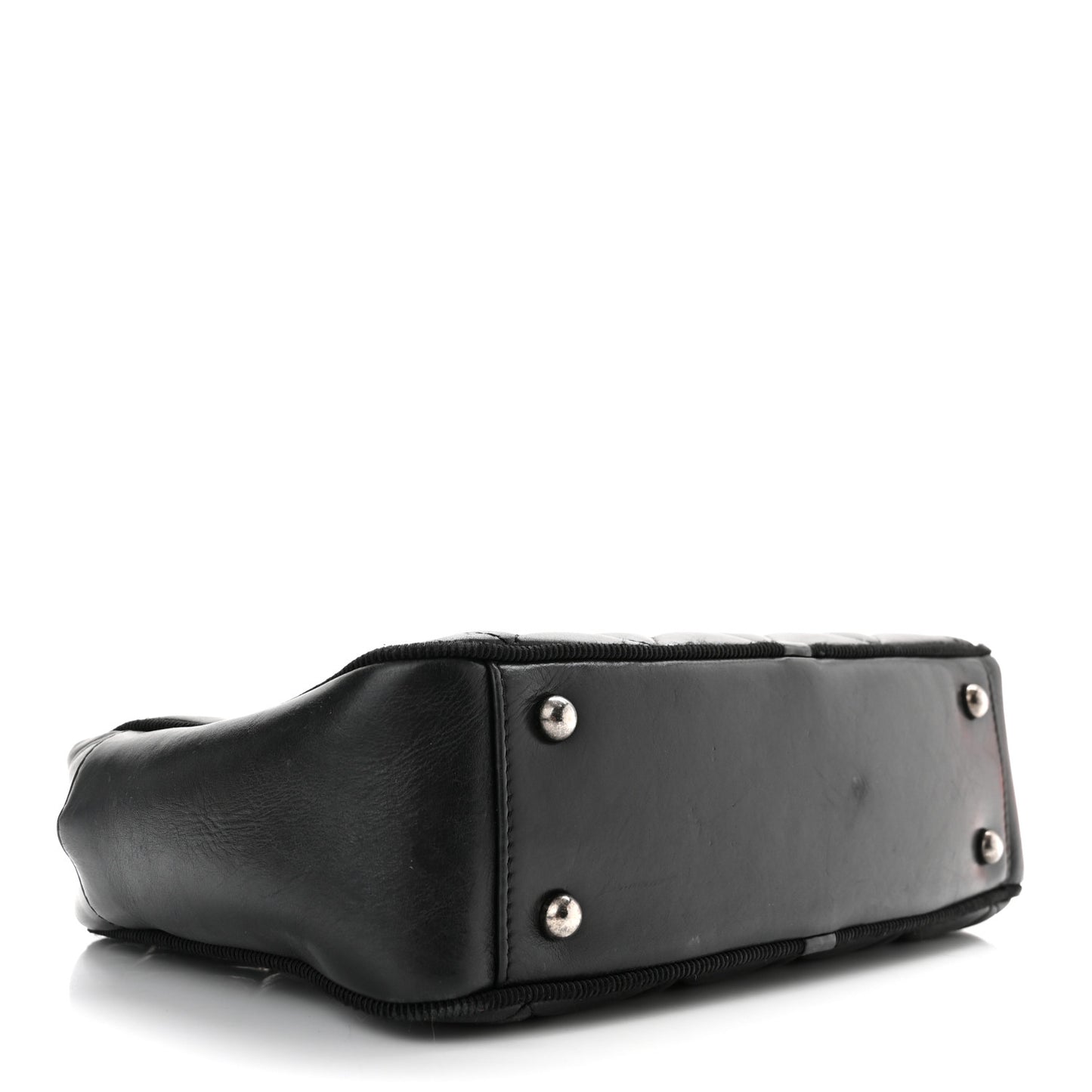 Calfskin Quilted Small Ballerine Camera Case Black