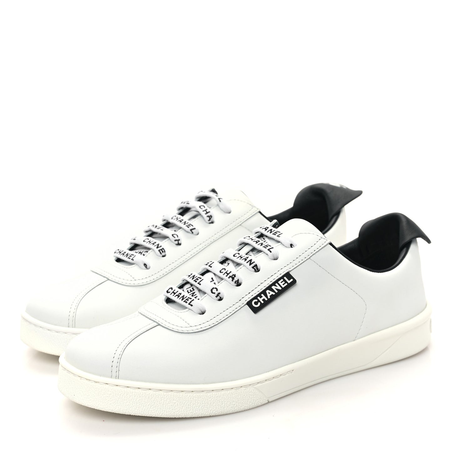 Calfskin Womens CC Sneakers 38.5 White