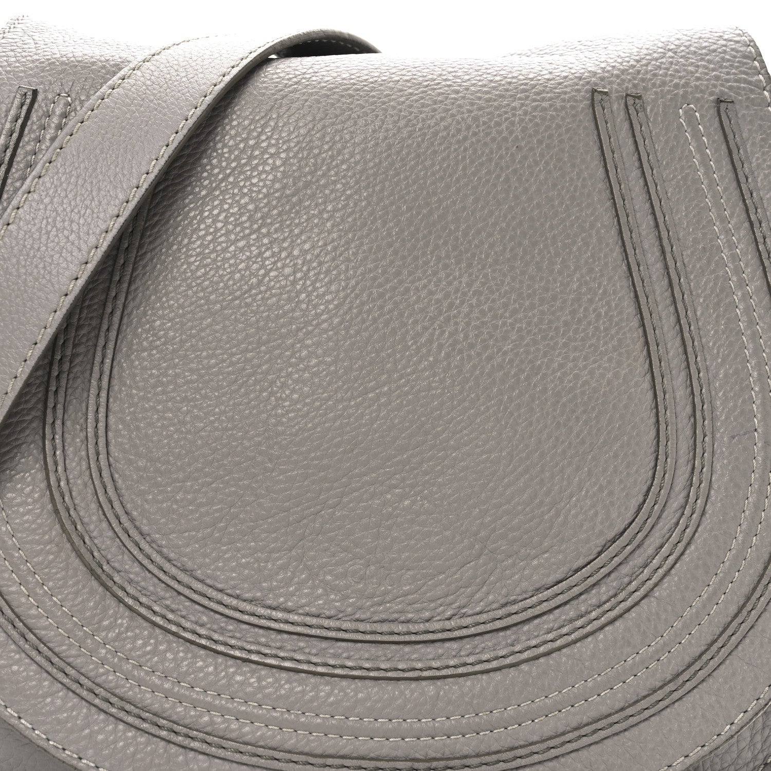 Chloe Calfskin Medium Marcie Round Crossbody Bag Cashmere Grey 7 of 11